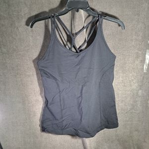 Tuff Athletics 404116 Black Multi-Strap Athletic Yoga Tank Top VG L